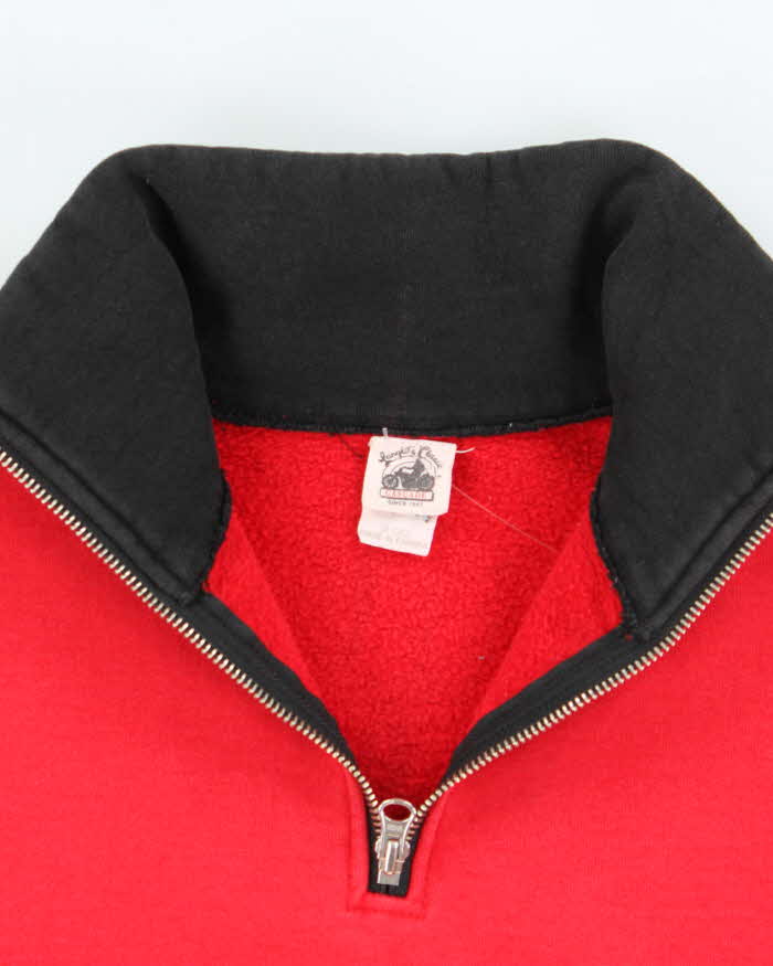 Vintage 90's Heavyweight Two Tone Quarter Zip Sweatshirt - M
