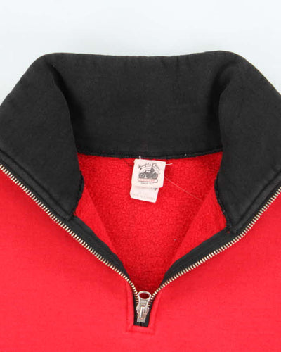Vintage 90's Heavyweight Two Tone Quarter Zip Sweatshirt - M