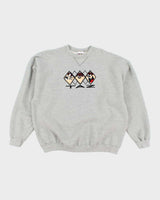 Vintage 90's Looney Toons Taz Embroidered Sweatshirt - XL
