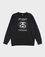 Vintage Y2K Stussy Embroidered Logo Sweatshirt - L
