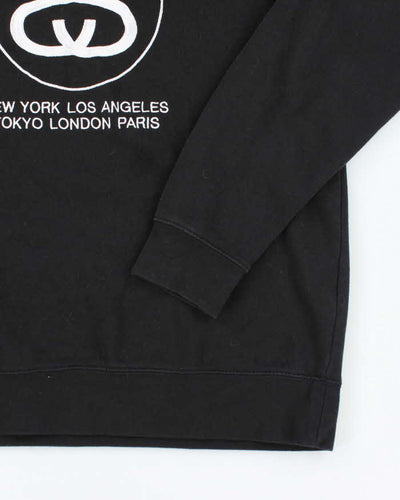 Vintage Y2K Stussy Embroidered Logo Sweatshirt - L