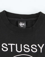 Vintage Y2K Stussy Embroidered Logo Sweatshirt - L