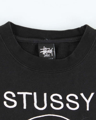 Vintage Y2K Stussy Embroidered Logo Sweatshirt - L