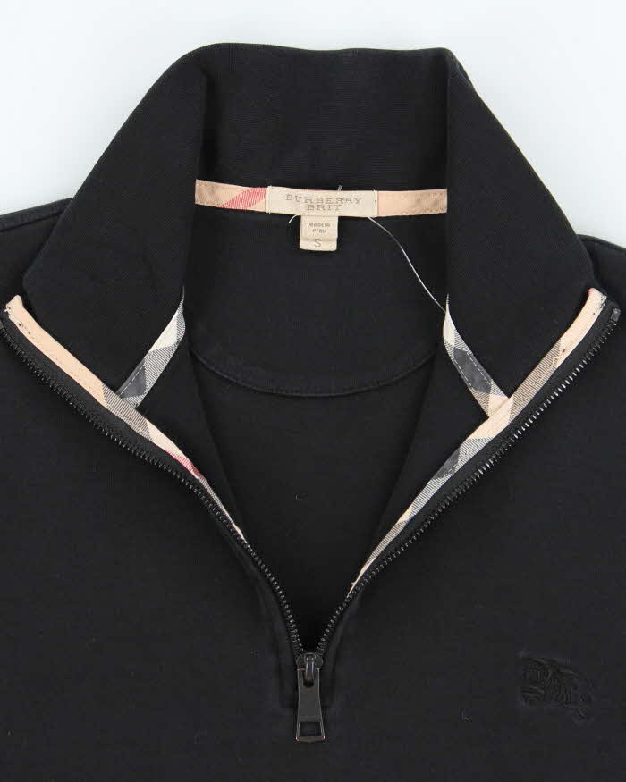 Vintage 2000's Burberry Brit Blackout Quarter Zip Fleece - S
