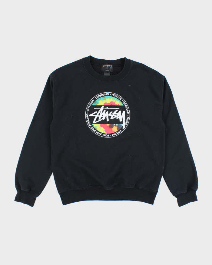 Vintage 2000's Stussy Tie Dye Logo Sweatshirt - S