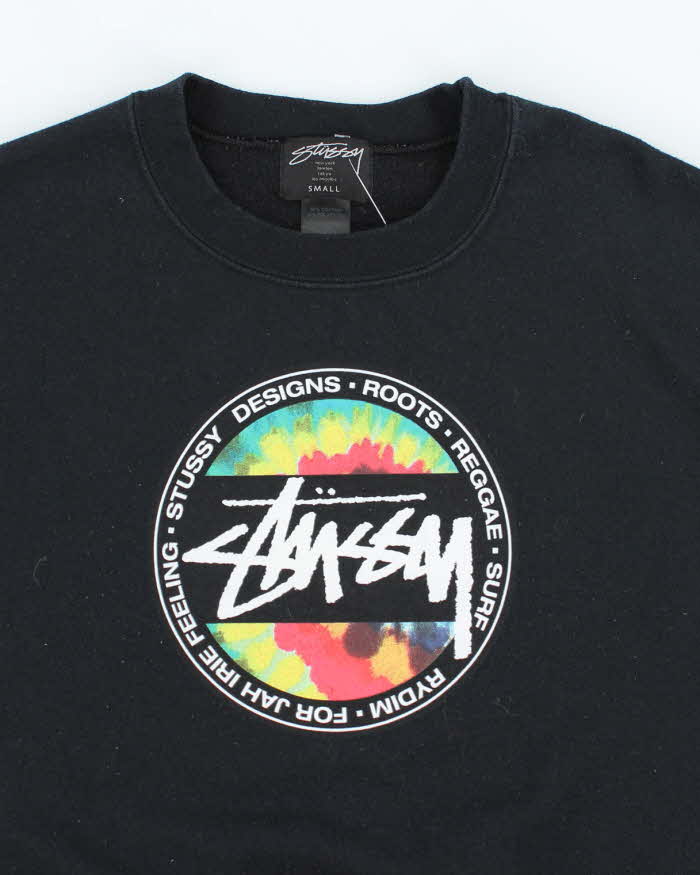 Vintage 2000's Stussy Tie Dye Logo Sweatshirt - S