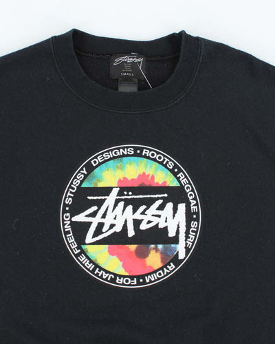 Vintage 2000's Stussy Tie Dye Logo Sweatshirt - S