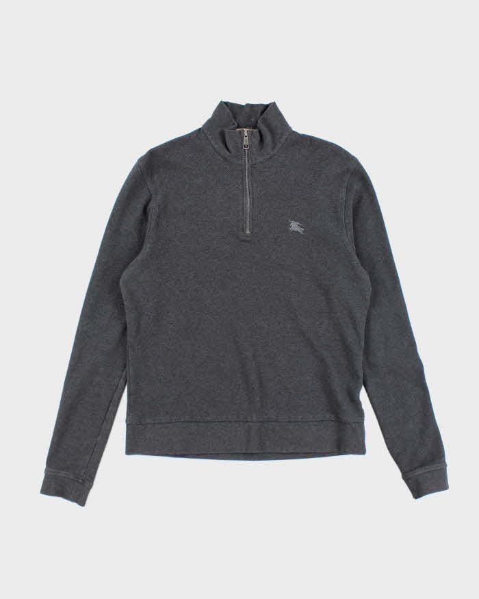 Vintage 2000's Burberry Quarter Zip Sweatshirt - M