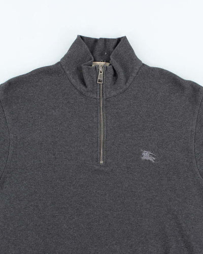 Vintage 2000's Burberry Quarter Zip Sweatshirt - M