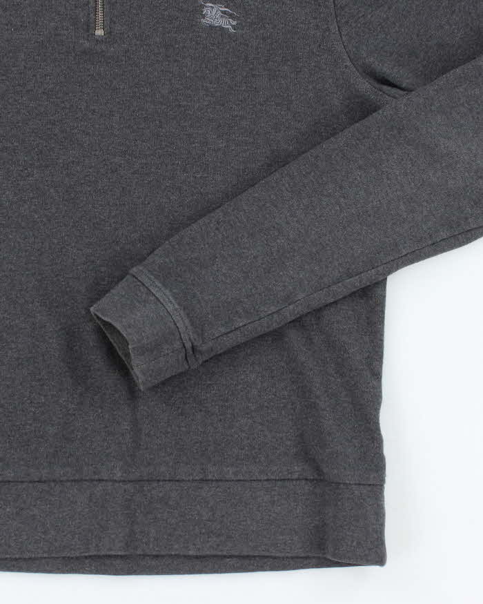 Vintage 2000's Burberry Quarter Zip Sweatshirt - M