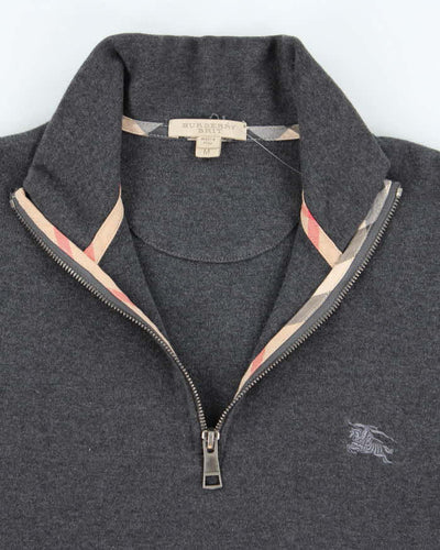 Vintage 2000's Burberry Quarter Zip Sweatshirt - M