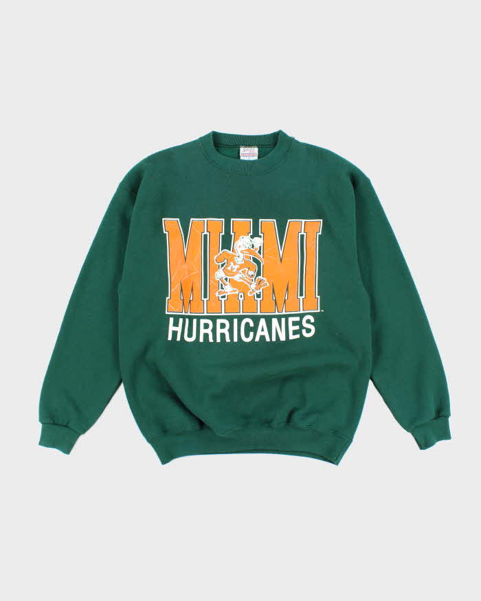 Vintage 90's Miami Hurricanes Big Graphic Sweatshirt - L