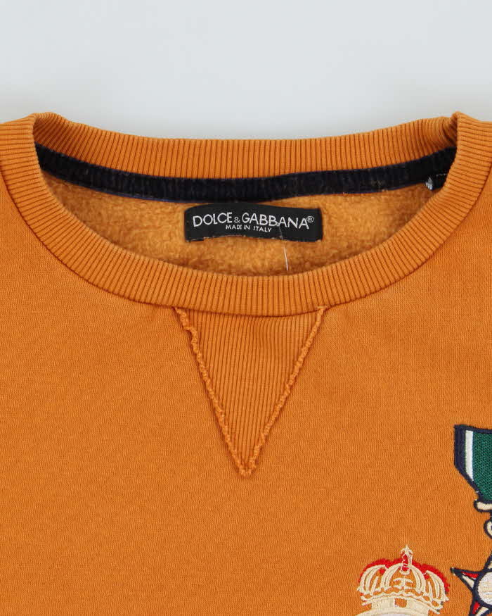Vintage 2000's Dolce &amp; Gabbana Medals Embroidered Sweatshirt - XL