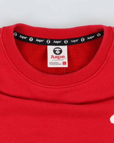 Vintage 2000's AAPE by Bathing Ape Graphic Print Sweatshirt - L