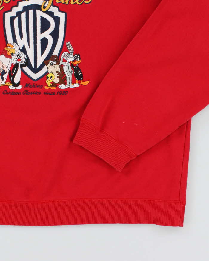 Vintage 90's Looney Tunes Embroidered Logo Sweatshirt - L