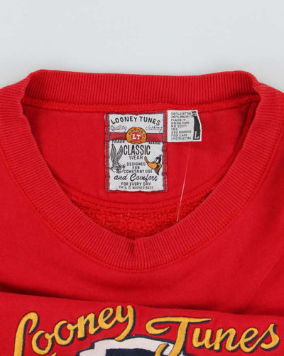 Vintage 90's Looney Tunes Embroidered Logo Sweatshirt - L