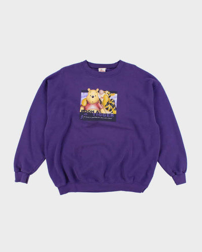 Vintage 90's Disney Store Pooh & Tigger Graphic Sweatshirt - XL