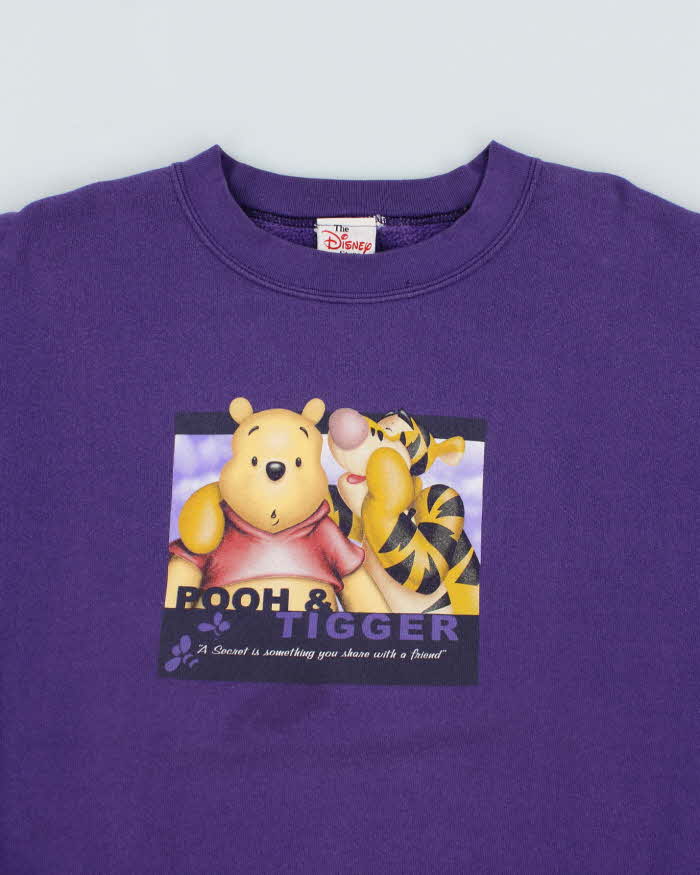 Vintage 90's Disney Store Pooh &amp; Tigger Graphic Sweatshirt - XL