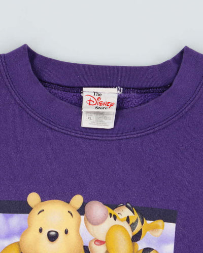 Vintage 90's Disney Store Pooh & Tigger Graphic Sweatshirt - XL
