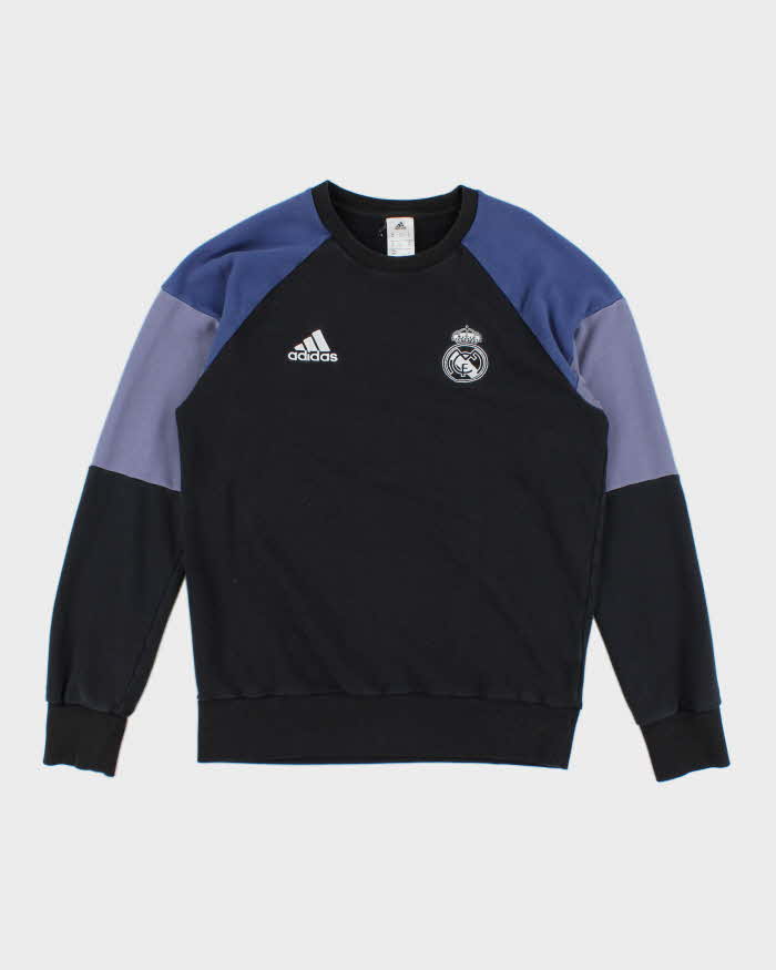 Vintage Adidas Real Madrid Embroidered Logo Sweatshirt - M