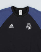 Vintage Adidas Real Madrid Embroidered Logo Sweatshirt - M