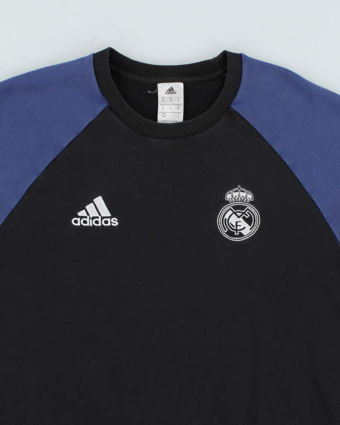Vintage Adidas Real Madrid Embroidered Logo Sweatshirt - M