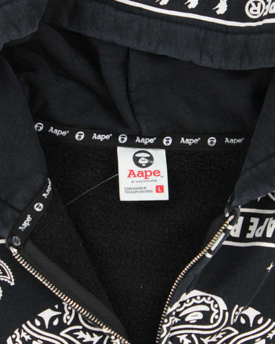 Vintage Y2K Aape by Bathing Ape Paisley Hoodie - L