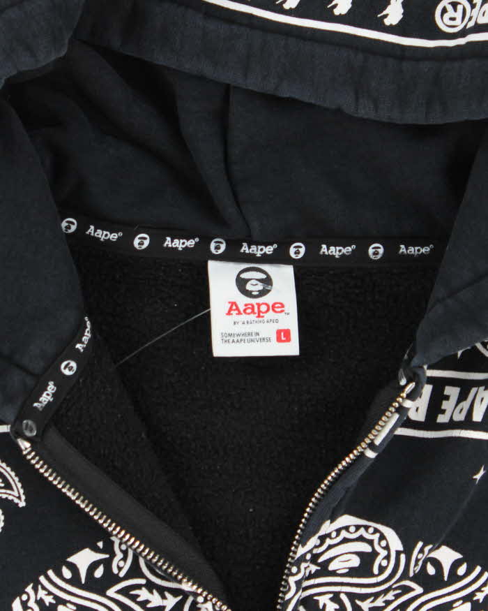 Vintage Y2K Aape by Bathing Ape Paisley Hoodie - L