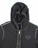 Vintage Y2K True Religion Contrast Stitch Zip Up Hoodie - M