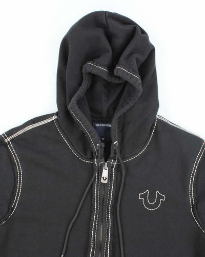 Vintage Y2K True Religion Contrast Stitch Zip Up Hoodie - M
