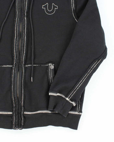 Vintage Y2K True Religion Contrast Stitch Zip Up Hoodie - M