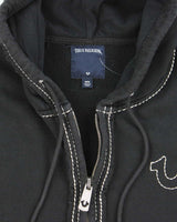 Vintage Y2K True Religion Contrast Stitch Zip Up Hoodie - M
