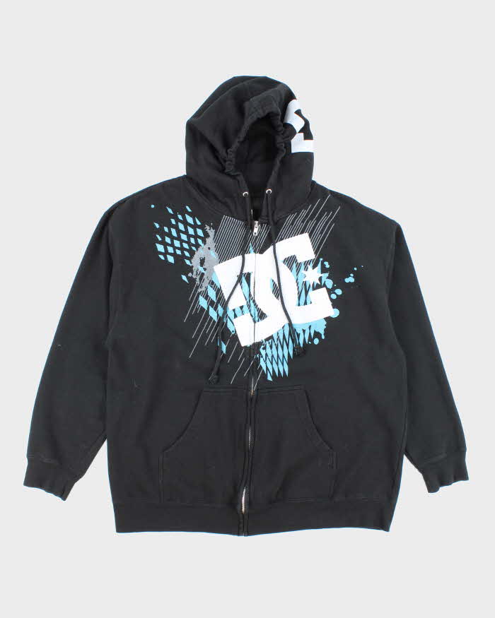 Vintage Y2K DC Shoe Co Centre Logo Zip Up Hoodie - XL