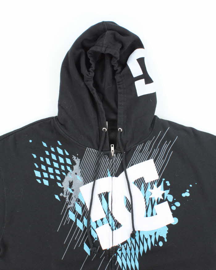 Vintage Y2K DC Shoe Co Centre Logo Zip Up Hoodie - XL
