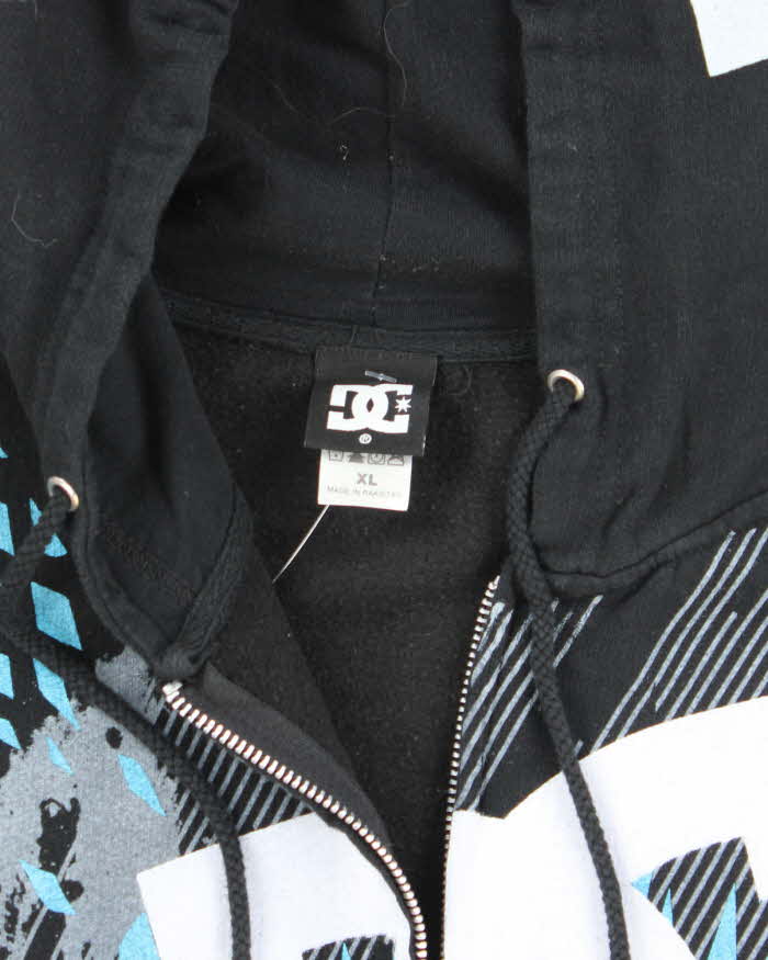 Vintage Y2K DC Shoe Co Centre Logo Zip Up Hoodie - XL
