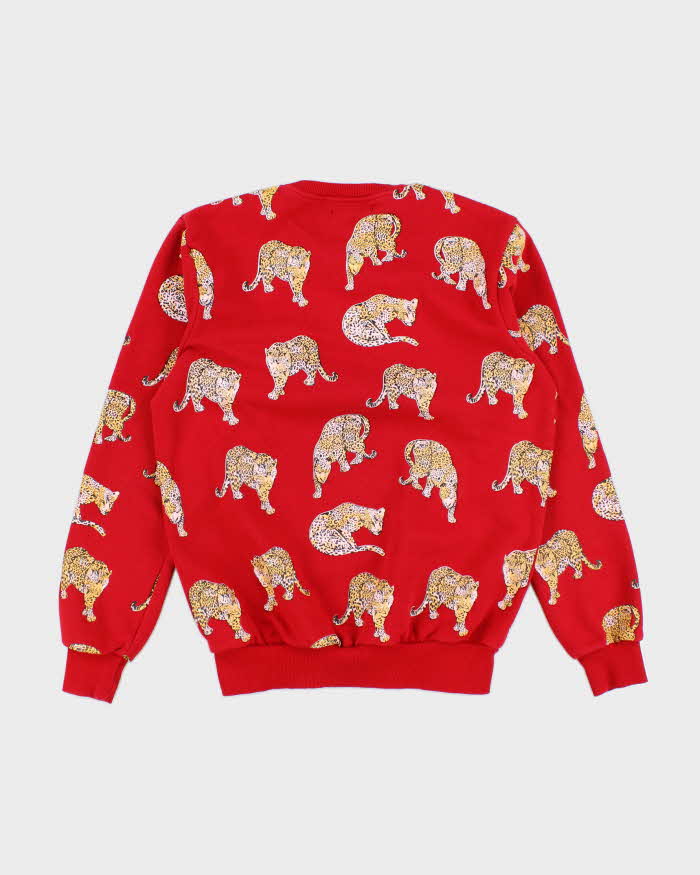 Vintage Y2K Dolce &amp; Gabbana All Over Print Big Cat Sweatshirt - L