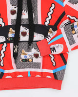 Vintage Y2K Dolce &amp; Gabbana All Over Print Hoodie - M
