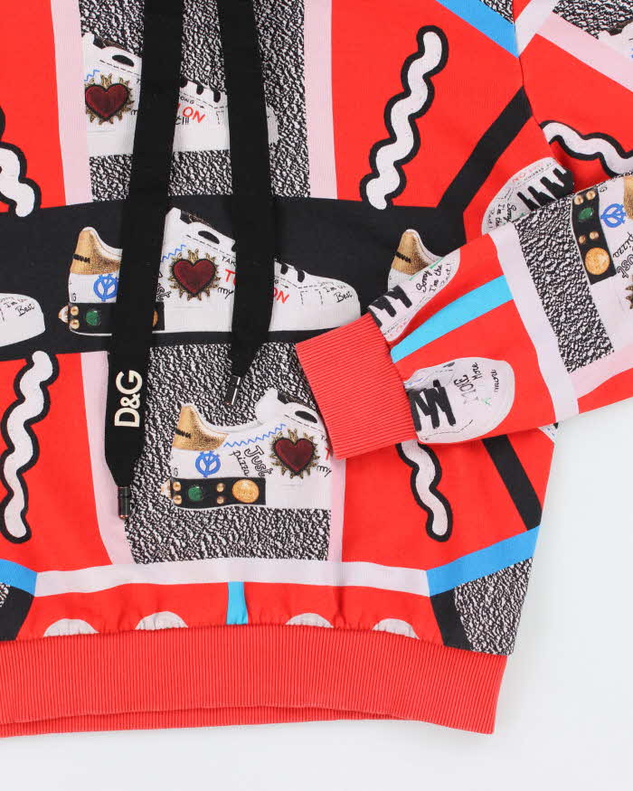 Vintage Y2K Dolce &amp; Gabbana All Over Print Hoodie - M