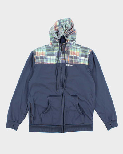 Vintage Y2K Burton Snowboards Plaid Zip Up Hoodie - L