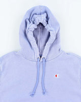 Vintage Champion Reverse Weave Faded Lilac Hoodie - L