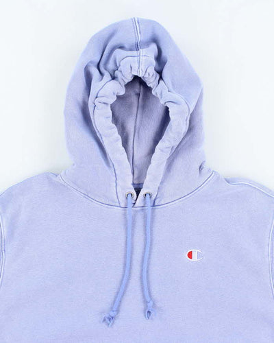 Vintage Champion Reverse Weave Faded Lilac Hoodie - L