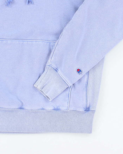 Vintage Champion Reverse Weave Faded Lilac Hoodie - L