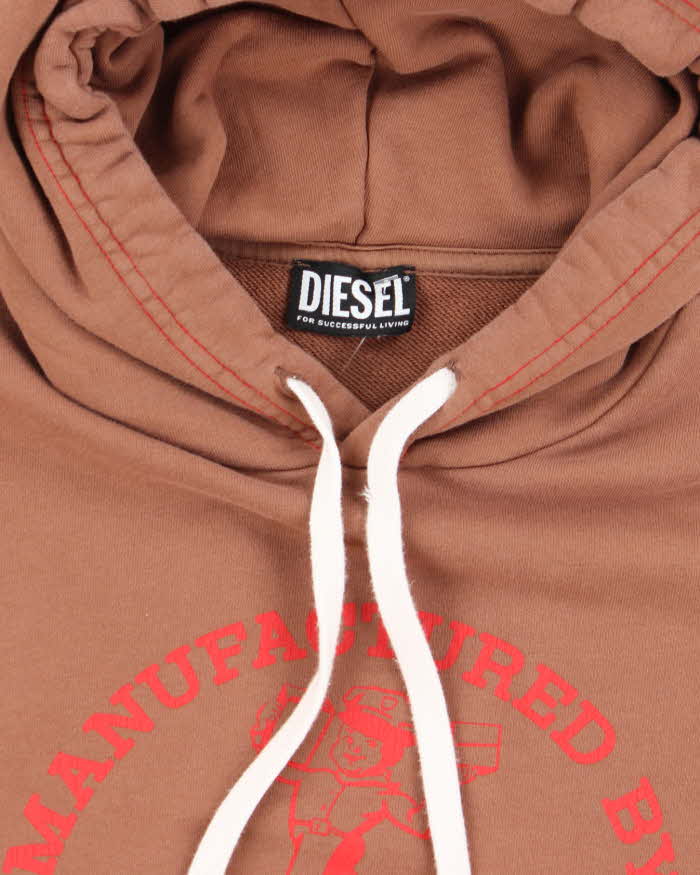 Vintage Y2K Diesel Graphic Print Hoodie - M