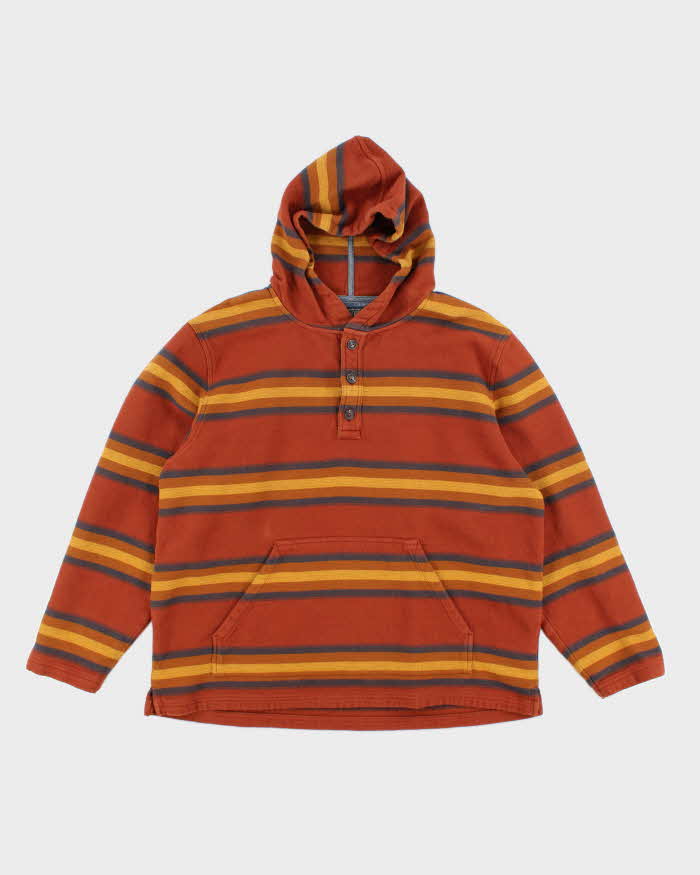 Vintage 2000's Pendleton Striped Quarter Button Hoodie - XL