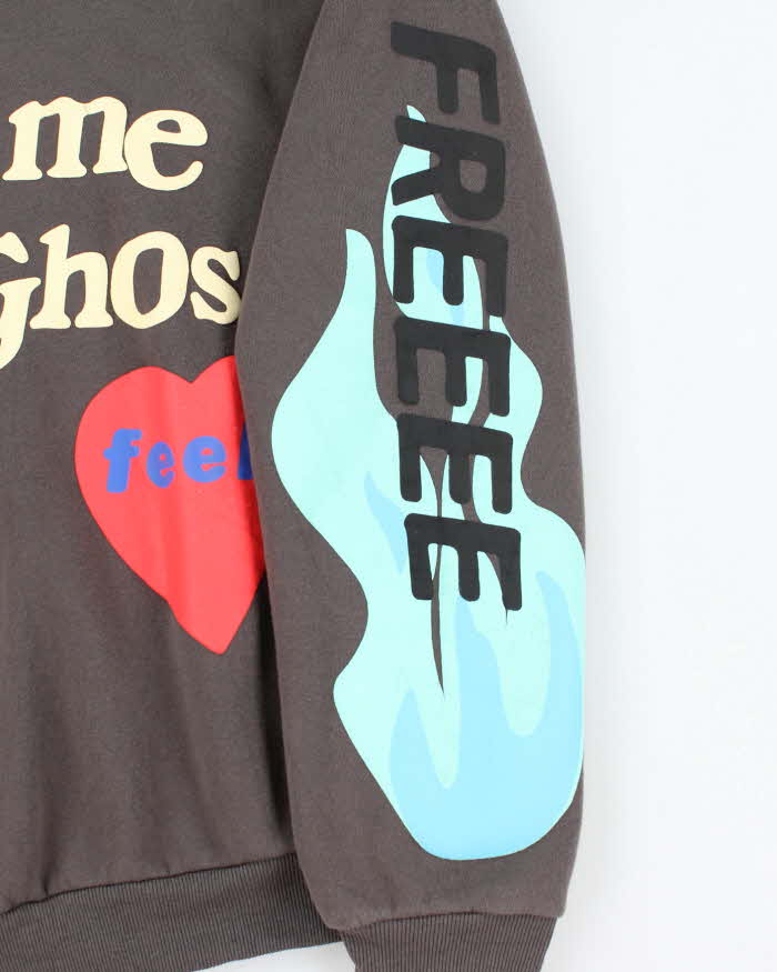 Lucky Me/ I See Ghosts Bubble Print Hoodie - XL