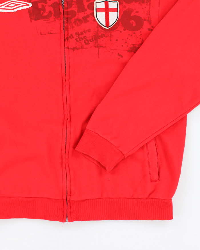 Vintage 2000's Umbro England Football Team Full Zip Sweatshirt - L