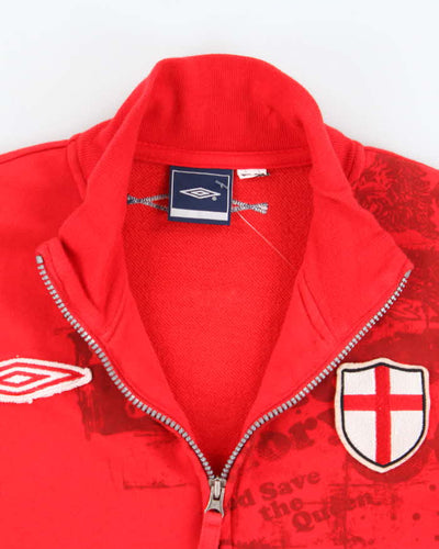 Vintage 2000's Umbro England Football Team Full Zip Sweatshirt - L