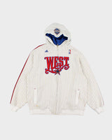 Vintage 2000's Adidas NBA Pin Stripe Zip Up Hoodie - XL