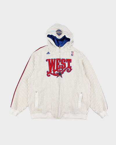 Vintage 2000's Adidas NBA Pin Stripe Zip Up Hoodie - XL