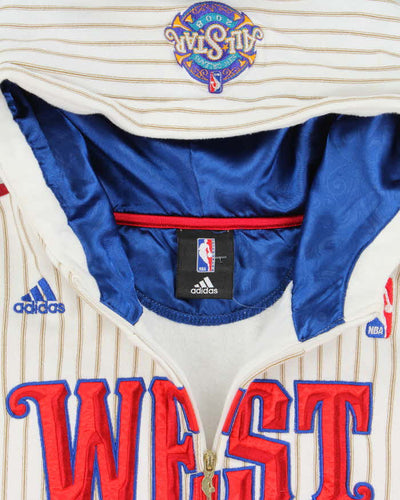 Vintage 2000's Adidas NBA Pin Stripe Zip Up Hoodie - XL